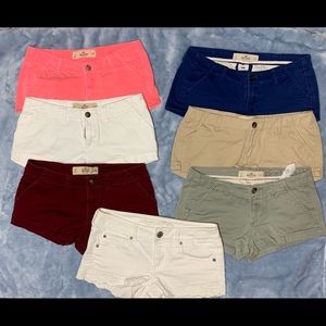 7 pairs of Hollister/American Eagle shorts